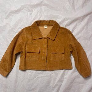 Girls NWOT Cropped Corduroy Lightweight Jacket